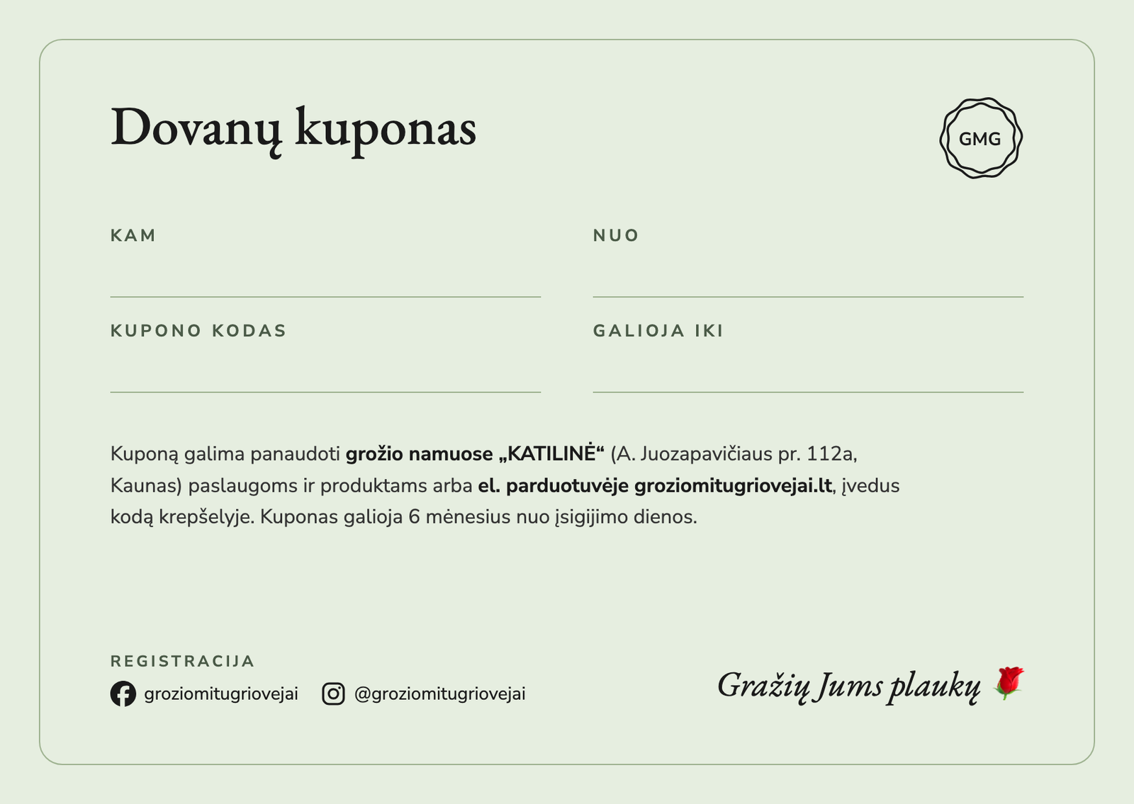 Dovanų kuponas, nuotrauka 3 Dovanų kuponas, nuotrauka 3
